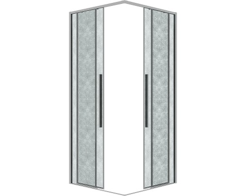 Душевой уголок Grossman Galaxy 100х100 300.K33.01.1010.10.02 профиль Хром стекло шиншилла