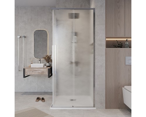 Душевой уголок Grossman Galaxy 100х100 300.K33.01.1010.10.02 профиль Хром стекло шиншилла