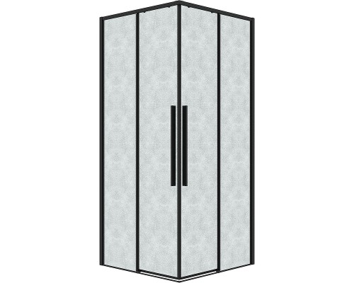 Душевой уголок Grossman Galaxy 90х90 300.K33.01.9090.21.02 профиль Черный матовый стекло шиншилла