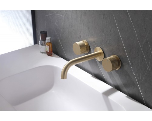 Смеситель для раковины Abber Wasser Kreis Золото матовое