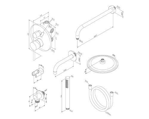 Душевая система Damixa Scandinavian Pure 936510000 Хром