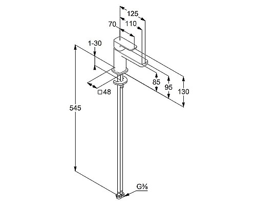 Смеситель для раковины Kludi Renon 422905375 Белый матовый