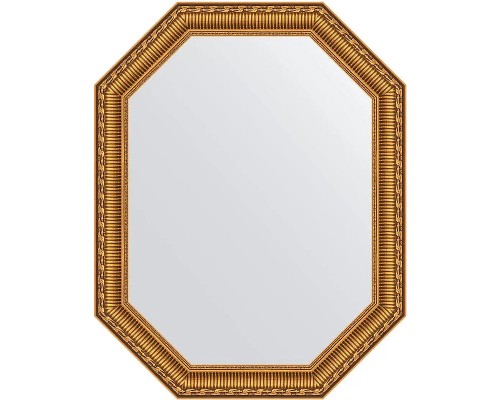Зеркало Evoform Octagon 55х70 BY 7058 в багетной раме - Золотой акведук 61 мм