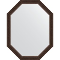 Зеркало Evoform Octagon 71х91 в багетной раме - Палисандр 62 мм