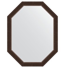 Зеркало Evoform Octagon 71х91 в багетной раме - Палисандр 62 мм