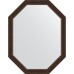 Зеркало Evoform Octagon 71х91 в багетной раме - Палисандр 62 мм