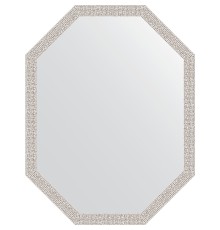 Зеркало Evoform Octagon 68x88 в багетной раме - Мозаика хром 46 мм