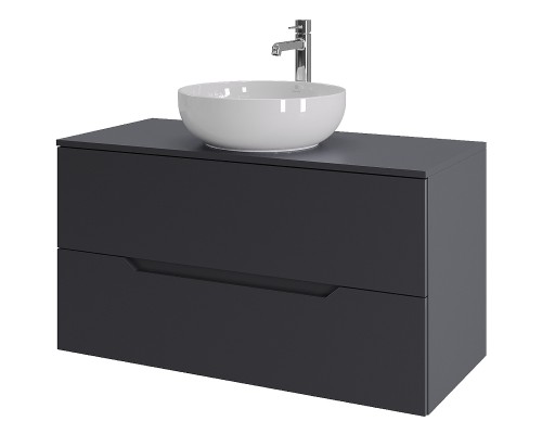 Тумба с раковиной Orange Line 100 подвесная Графит матовый