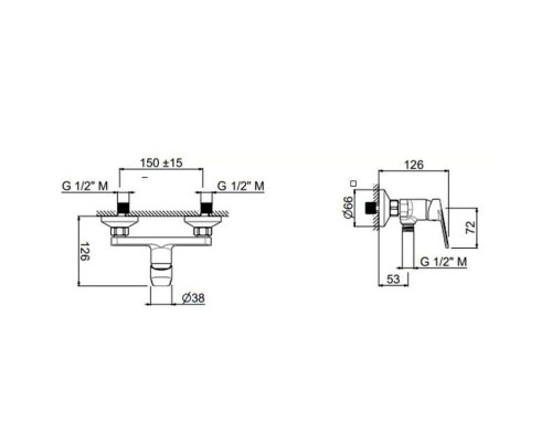 Смеситель для душа Kerama Marazzi Nota Хром