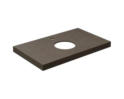 Столешница под раковину Kerama Marazzi Canaletto Про Чементо 80 Коричневая темная матовая