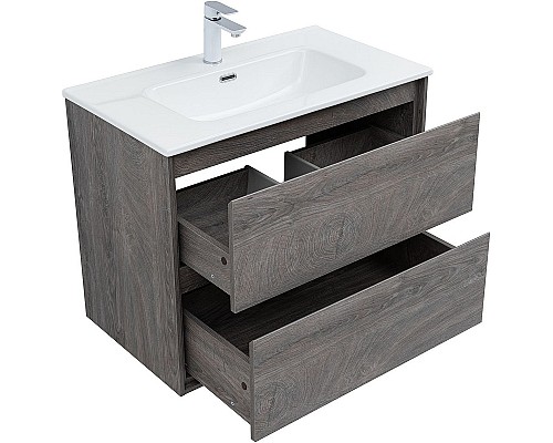 Тумба под раковину Aquanet Милан 80 336374 подвесная Дуб рошелье