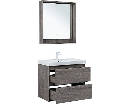 Тумба под раковину Aquanet Милан 80 336374 подвесная Дуб рошелье