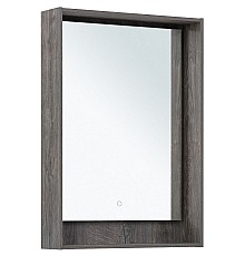Зеркало Aquanet Милан 60 336393 с подсветкой Дуб рошелье с сенсорным выключателем