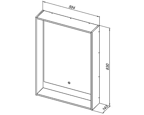Зеркало Aquanet Милан 60 336393 с подсветкой Дуб рошелье с сенсорным выключателем