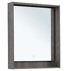 Зеркало Aquanet Милан 70 336394 с подсветкой Дуб рошелье с сенсорным выключателем