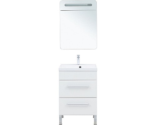 Тумба под раковину Aquanet Лукка 58 302396 подвесная Белая глянцевая