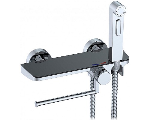 Гигиенический душ со смесителем CeramaLux LT9505 Хром Черный матовый