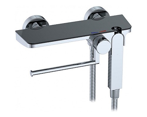 Гигиенический душ со смесителем CeramaLux LT9505 Хром Черный матовый