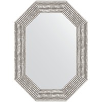 Зеркало Evoform Polygon 76х56 BY 7193 в багетной раме - Волна хром 90 мм