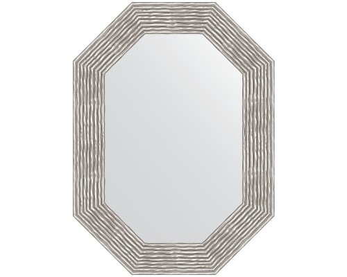 Зеркало Evoform Polygon 76х56 BY 7193 в багетной раме - Волна хром 90 мм