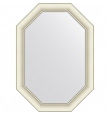 Зеркало Evoform Octagon 71x51 в багетной раме - Белый с серебром 60 мм