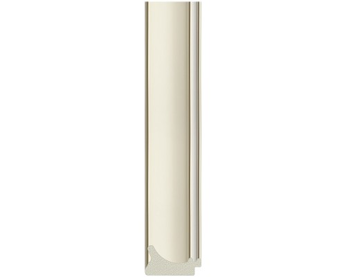 Зеркало Evoform Octagon 71x51 в багетной раме - Белый с серебром 60 мм