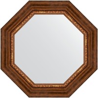 Зеркало Evoform Octagon 61х61 в багетной раме - Римская бронза 88 мм