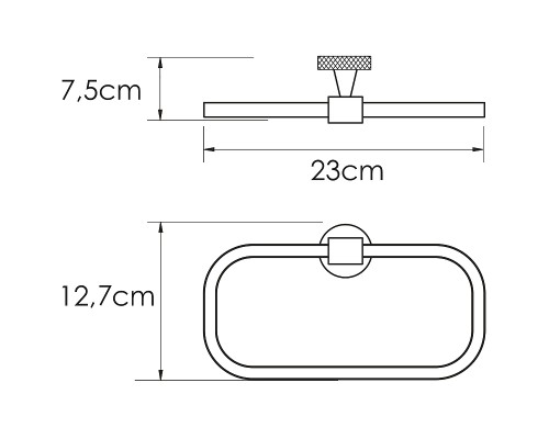Кольцо для полотенец WasserKRAFT Tauber Никель