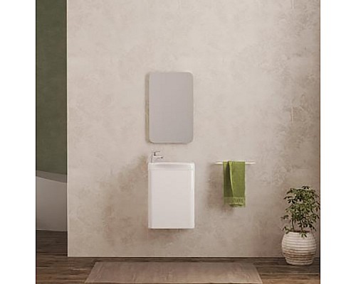 Тумба под раковину Velvex Bio 40 tp.BIO.BIO.MAXI.40.1D Белая глянцевая