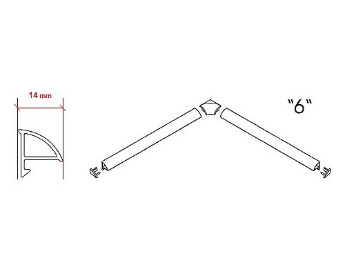 Декоративная планка Ravak 6 1100 XB441100001 Белая