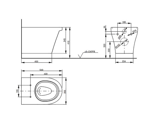 Унитаз Toto CF CW132Y#NW1 подвесной Белый