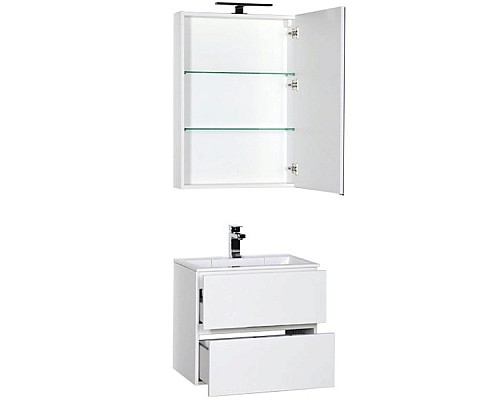 Комплект мебели для ванной Aquanet Алвита 60 184619 подвесной Белый