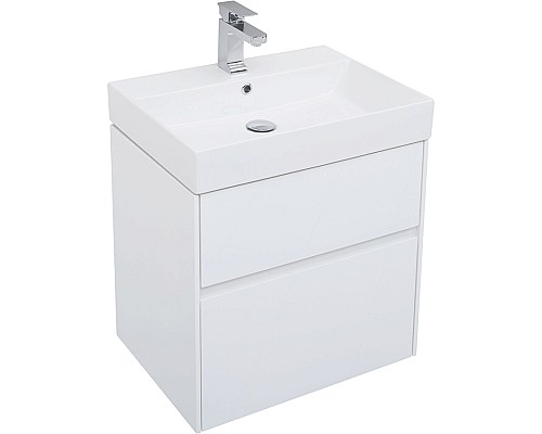 Комплект мебели для ванной Aquanet Бруклин 60 207803 подвесной Белый глянец