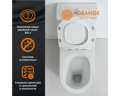 Унитаз компакт Orange с бачком и сиденьем Микролифт