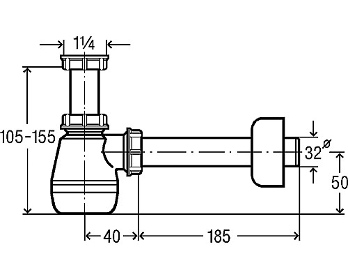 Сифон для раковины Viega 120337 Белый