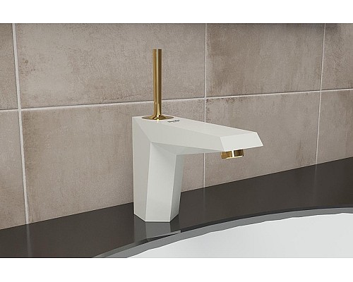 Смеситель для раковины Shouder Tiffany 0210216 Слоновая кость Золото