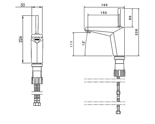 Смеситель для раковины Shouder Tiffany 0210216 Слоновая кость Золото