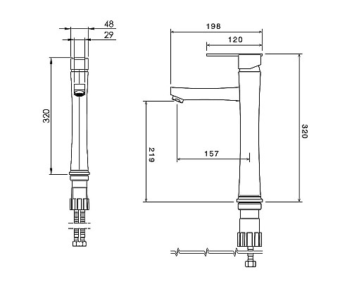 Смеситель для раковины Shouder Impro 0220304 Хром