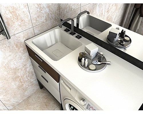 Раковина Madera Kamilla 110 L 4627173210041 на стиральную машину Белая