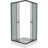 Душевой уголок Niagara Eco 90х90 NG-009-14QT профиль Черный стекло тонированное