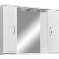 Зеркало со шкафом Stella Polar Концепт 80/С с подсветкой Белое
