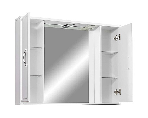 Зеркало со шкафом Stella Polar Концепт 80/С SP-00000059 с подсветкой Белое