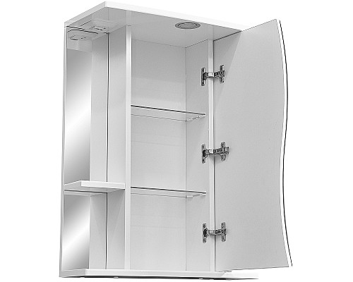 Зеркальный шкаф Stella Polar Волна Лолита 55 SP-00000042 с подсветкой Белый