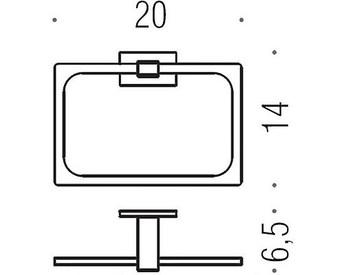 Кольцо для полотенец Colombo Design Look B1631.NM Черное матовое