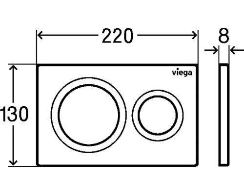 Клавиша смыва Viega Prevista Visign for Style 20 8610.1 796389 Черная матовая