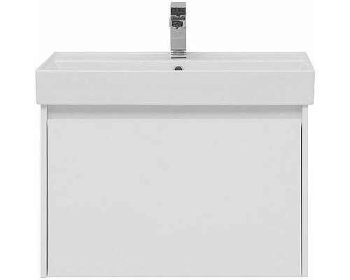 Тумба с раковиной Aquanet Nova Lite 75 245243 подвесная Белая глянцевая