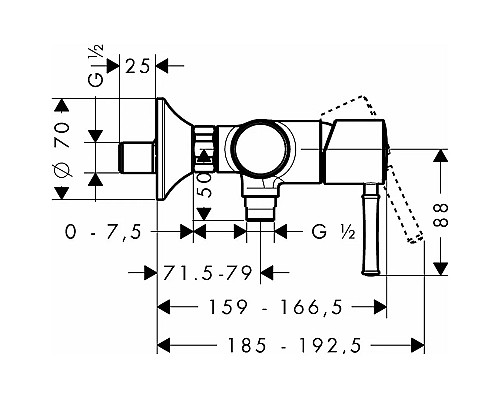 Смеситель для душа Hansgrohe Talis Classic 14161000 Хром