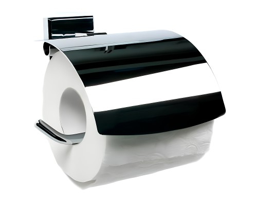 Держатель туалетной бумаги Nofer Barcelona 16917.В с крышкой Глянцевая нержавеющая сталь