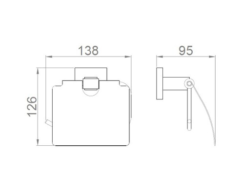 Держатель туалетной бумаги Nofer Barcelona 16917.В с крышкой Глянцевая нержавеющая сталь