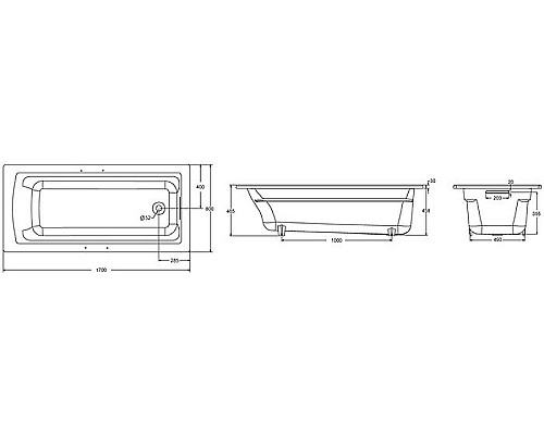 Чугунная ванна Jacob Delafon Archer 170x80 E6D904-0 с антискользящим покрытием Чугунная ванна Jacob Delafon Archer 170x80 E6D904-0 с антискользящим покрытием